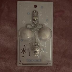 Sanrio Kuromi Silver and White Keychain